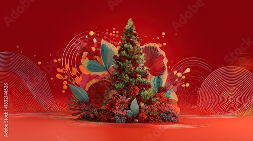 hd christmas background, abstract christmas banner, christmas colors