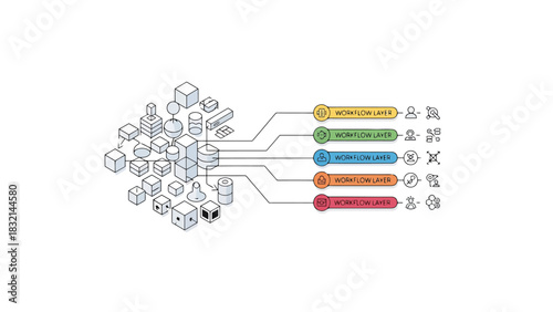 Abstract Geometric Network Connections and Data Flow Visualization
