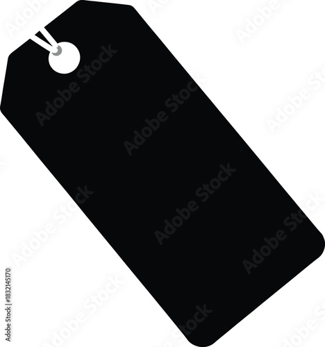 Dark price tag shape design with isolated price sale and product label badge template for store and promotion information vector