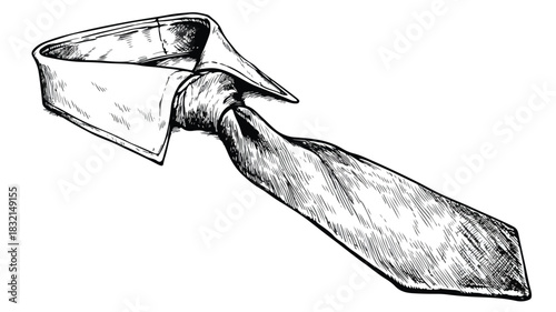 Crisp Shirt Graphic Tie Design for Fashion, Apparel, and Clothing Concepts