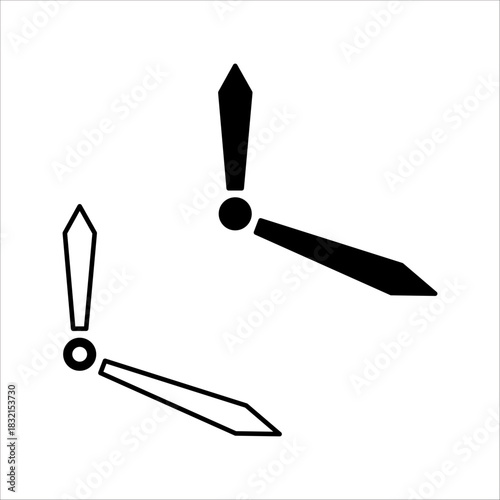 clockwise icon set black and white