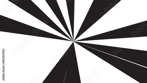 Dynamic black and white radial burst pattern creating a sense of energy and movement