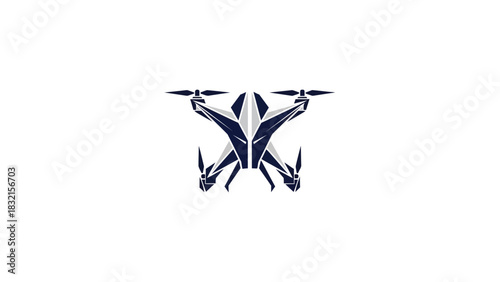 Modern Futuristic Drone Technology Symbol.