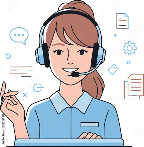 Dedicated Customer Service Representative at Work