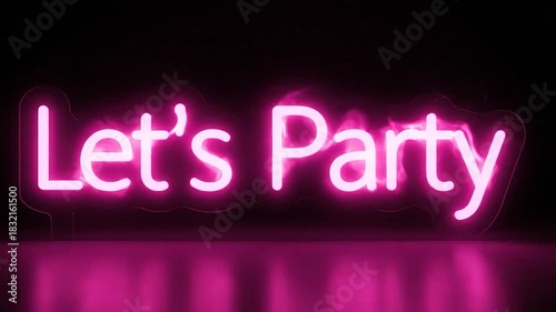 Glowing neon sign displaying 