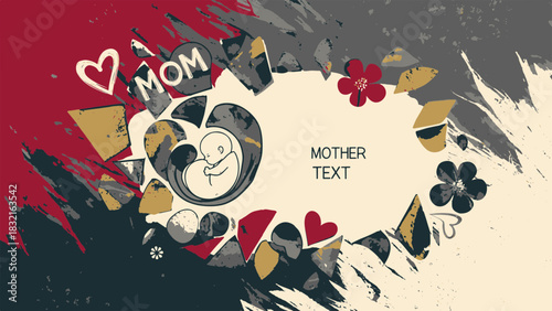 Happy Mother's Day to a Wonderful Mom A Celebration of Love and Family with Baby in Womb Illustration