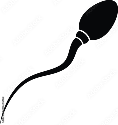 Black Sperm Cell Silhouette