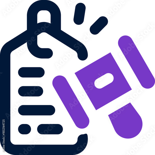 online auction duotone icon. Sleek and modern vector icon for websites, mobile apps, marketing materials, and corporate design. Fully scalable and ready to use.