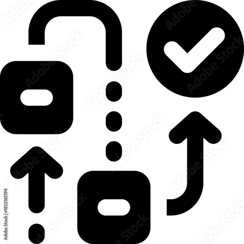 project glyph icon. Strong and solid vector icon for websites, mobile interfaces, presentations, and visual branding. High quality and easy to edit.