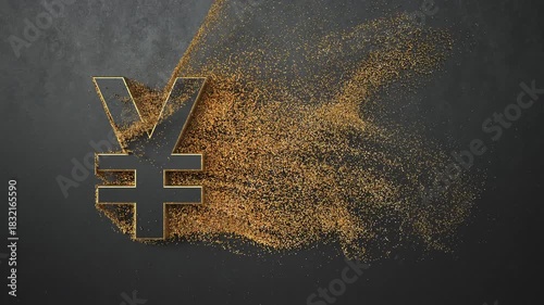 4k video Golden Yen Market Crash. Prores 4444.