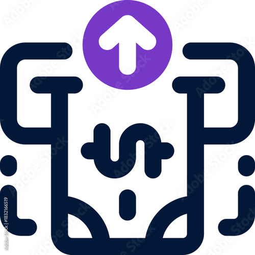 withdrawal duotone icon. Sleek and modern vector icon for websites, mobile apps, marketing materials, and corporate design. Fully scalable and ready to use.