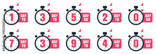 last day countdown sale timer icons