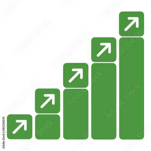 business growth success step stacking concept