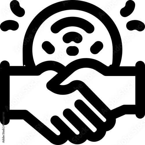 collaboration line icon. Clean and minimalist vector icon for websites, mobile apps, presentations, and logos. Fully scalable and customizable for any project.