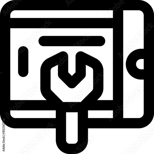 computer line icon. Clean and minimalist vector icon for websites, mobile apps, presentations, and logos. Fully scalable and customizable for any project.