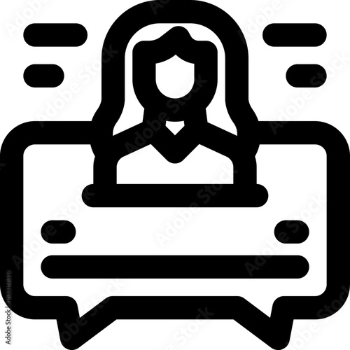 marketing report line icon. Clean and minimalist vector icon for websites, mobile apps, presentations, and logos. Fully scalable and customizable for any project.