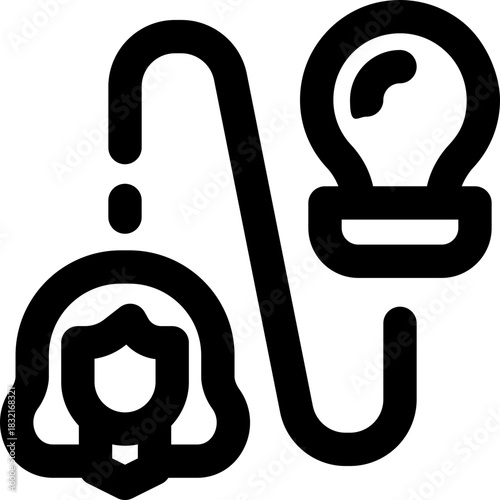 communication skill line icon. Clean and minimalist vector icon for websites, mobile apps, presentations, and logos. Fully scalable and customizable for any project.