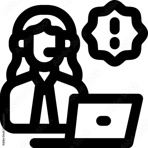 problem statement line icon. Clean and minimalist vector icon for websites, mobile apps, presentations, and logos. Fully scalable and customizable for any project.