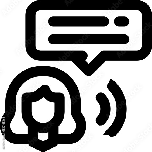 operator line icon. Clean and minimalist vector icon for websites, mobile apps, presentations, and logos. Fully scalable and customizable for any project.