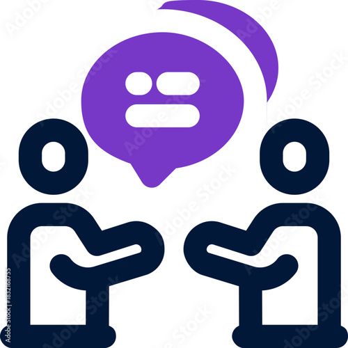 virtual assistant duotone icon. Sleek and modern vector icon for websites, mobile apps, marketing materials, and corporate design. Fully scalable and ready to use.