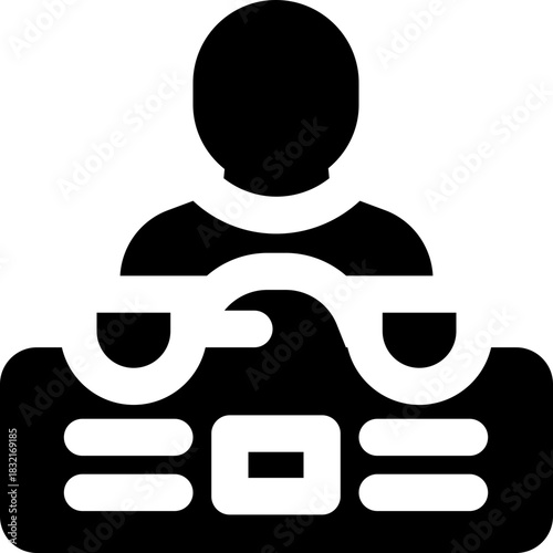 angry customer glyph icon. Strong and solid vector icon for websites, mobile interfaces, presentations, and visual branding. High quality and easy to edit.