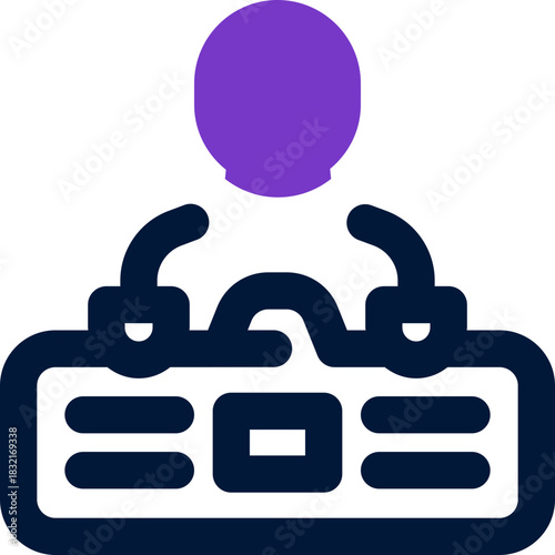 angry customer duotone icon. Sleek and modern vector icon for websites, mobile apps, marketing materials, and corporate design. Fully scalable and ready to use.