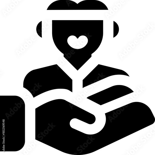 customer loyalty glyph icon. Strong and solid vector icon for websites, mobile interfaces, presentations, and visual branding. High quality and easy to edit.