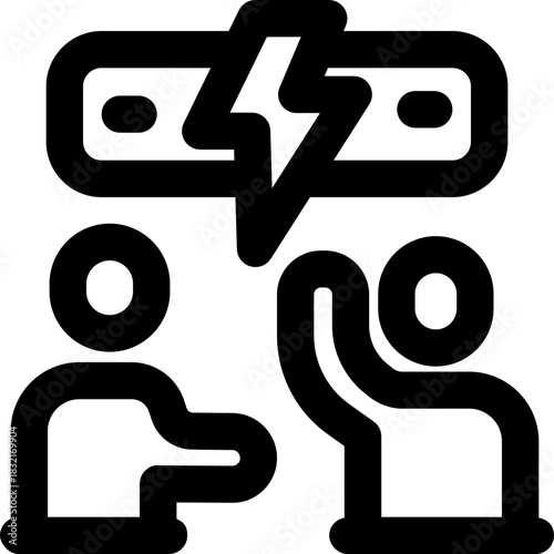 forum line icon. Clean and minimalist vector icon for websites, mobile apps, presentations, and logos. Fully scalable and customizable for any project.