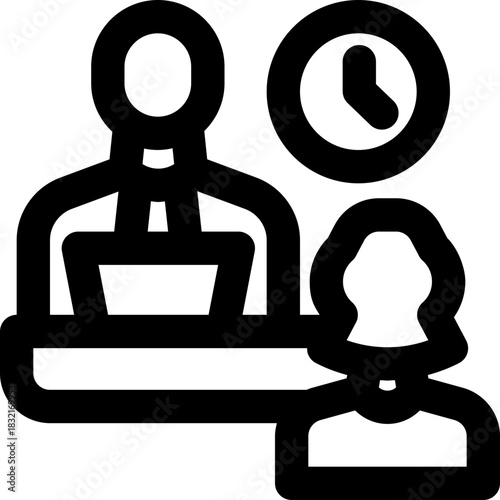 people line icon. Clean and minimalist vector icon for websites, mobile apps, presentations, and logos. Fully scalable and customizable for any project.