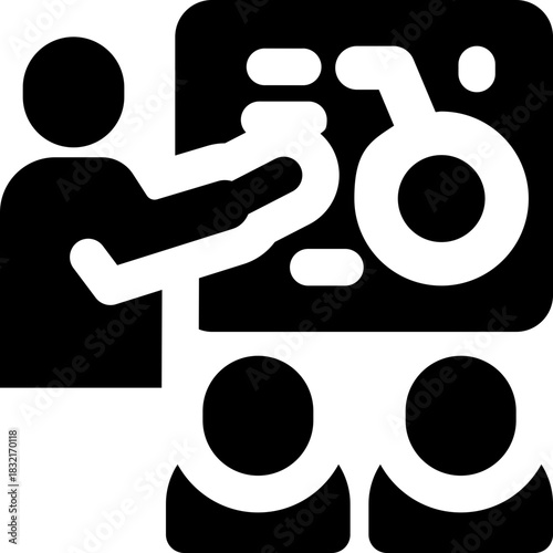 ideology glyph icon. Strong and solid vector icon for websites, mobile interfaces, presentations, and visual branding. High quality and easy to edit.