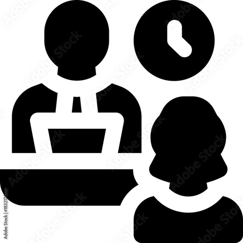 people glyph icon. Strong and solid vector icon for websites, mobile interfaces, presentations, and visual branding. High quality and easy to edit.