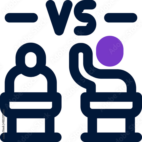 negotiation duotone icon. Sleek and modern vector icon for websites, mobile apps, marketing materials, and corporate design. Fully scalable and ready to use.