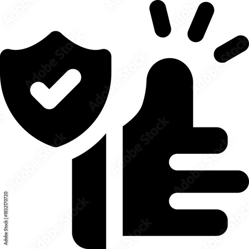 eye identification glyph icon. Strong and solid vector icon for websites, mobile interfaces, presentations, and visual branding. High quality and easy to edit.