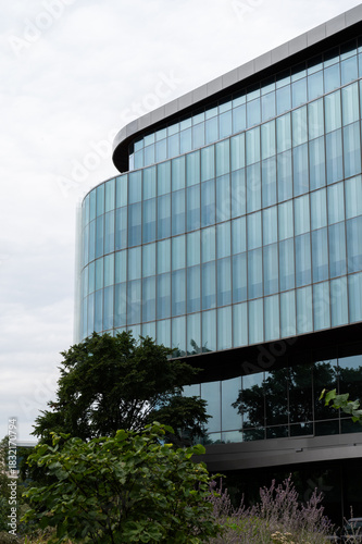 modern office building with blue sky