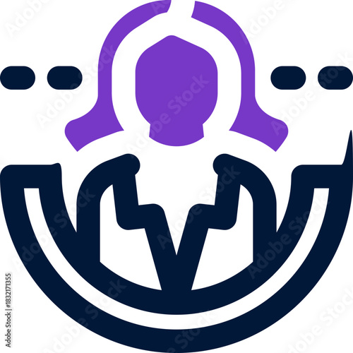 ethnographic duotone icon. Sleek and modern vector icon for websites, mobile apps, marketing materials, and corporate design. Fully scalable and ready to use.