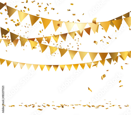 FANIONS ET CONFETTIS DORÉS