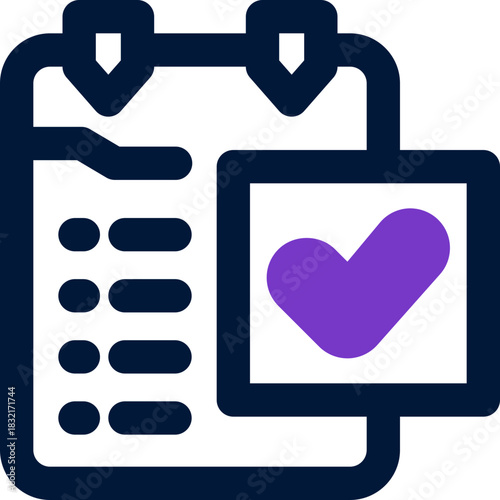 agenda duotone icon. Sleek and modern vector icon for websites, mobile apps, marketing materials, and corporate design. Fully scalable and ready to use.