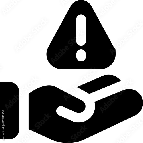 risk management glyph icon. Strong and solid vector icon for websites, mobile interfaces, presentations, and visual branding. High quality and easy to edit.