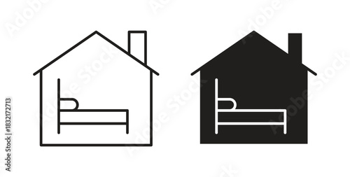 Accommodation icon vector design. icon doodle hand drawn.