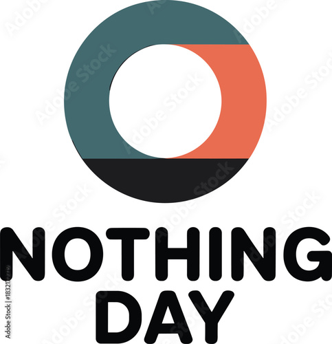 Abstract geometric circle logo design for nothing day holiday or corporate branding identity symbol