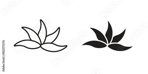 Aloe vera icon vector design. icon doodle hand drawn.