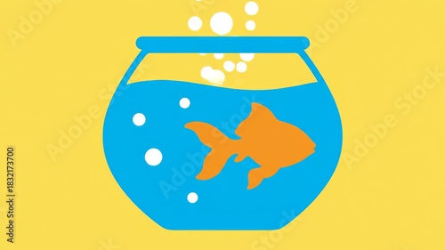 Whimsical Goldfish Bowl Animation for Childrens Content and Educational Videos.