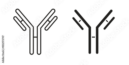 Antibody icon vector design. icon doodle hand drawn.