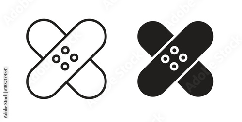 Band aid icon vector design. icon doodle hand drawn.