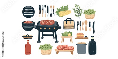 gourmet barbecue platter set for outdoor cooking