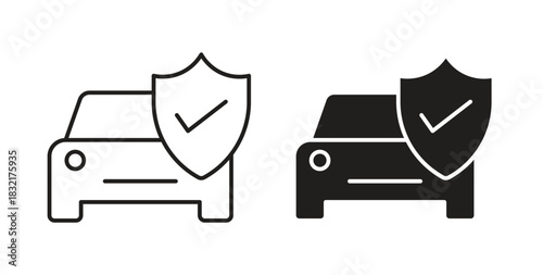 Car insurance icon vector design. icon doodle hand drawn.