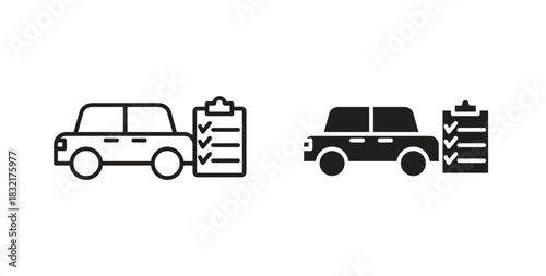 Car repair check list icon vector design. icon doodle hand drawn.