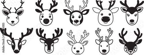 vector illustration of a Deer head