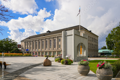 Obraz na płótnie Museum of New Art (MONA) aka UKM (Uue Kunsti Muuseum) in Pärnu, Estonia