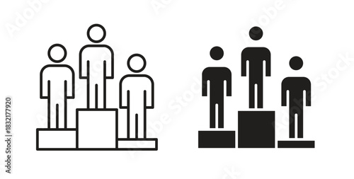 Competitors icon vector design. icon doodle hand drawn.